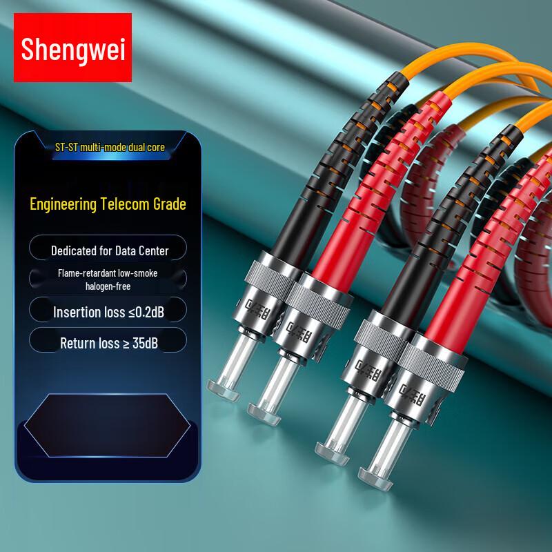 Shengwei Telecom Grade 62.5/125 Multimode Duplex LSZH Fiber Optic Patch Cord