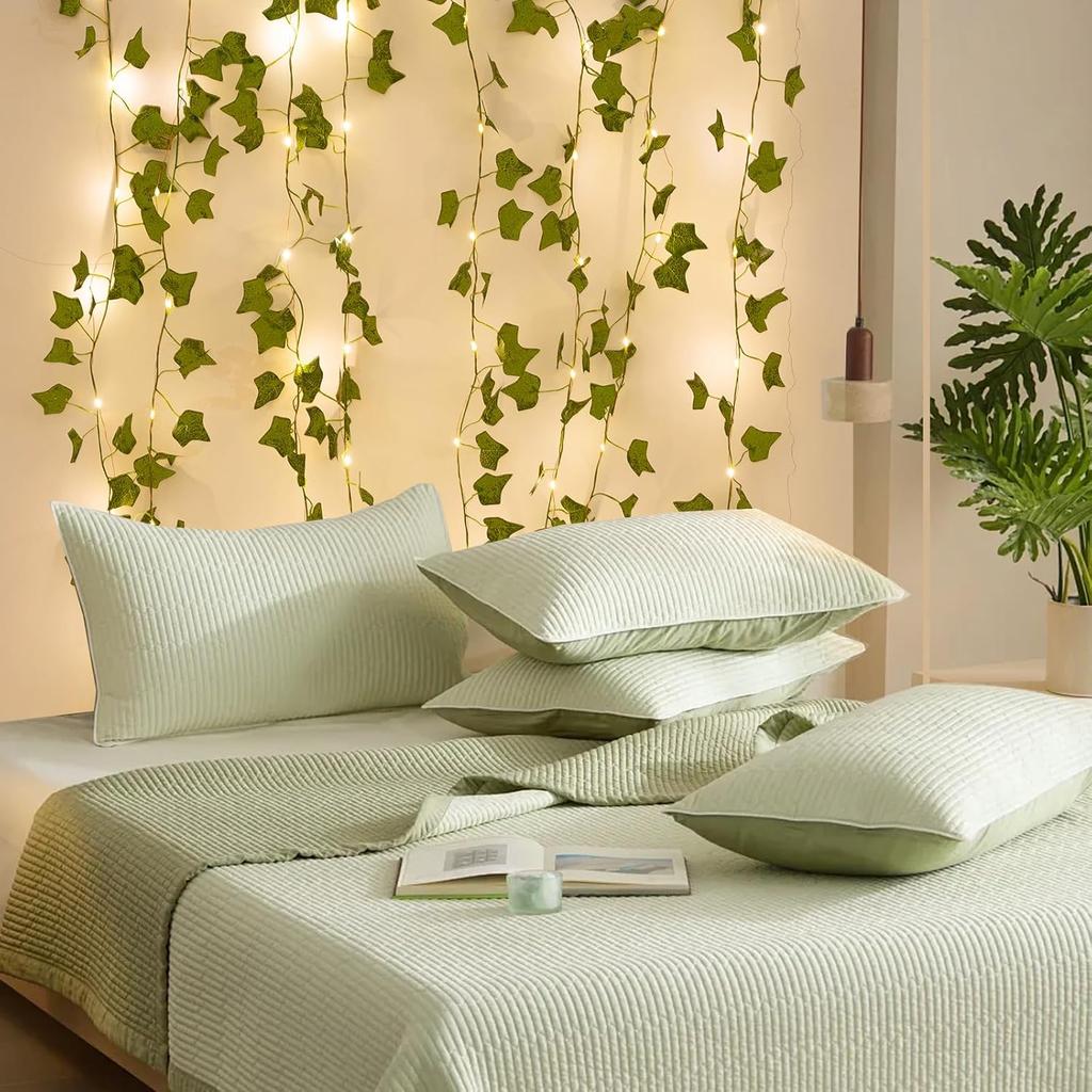 Fake Plants Vines,33ft 100 LED Artificial Ivy Garland with Fairy Lights,for Home Living Room Bedroom wall Art Aesthetic Office Coffee Wedding Party