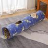 Plush Cat Tunnel and Bed: Foldable Straight Through Design for Kittens
