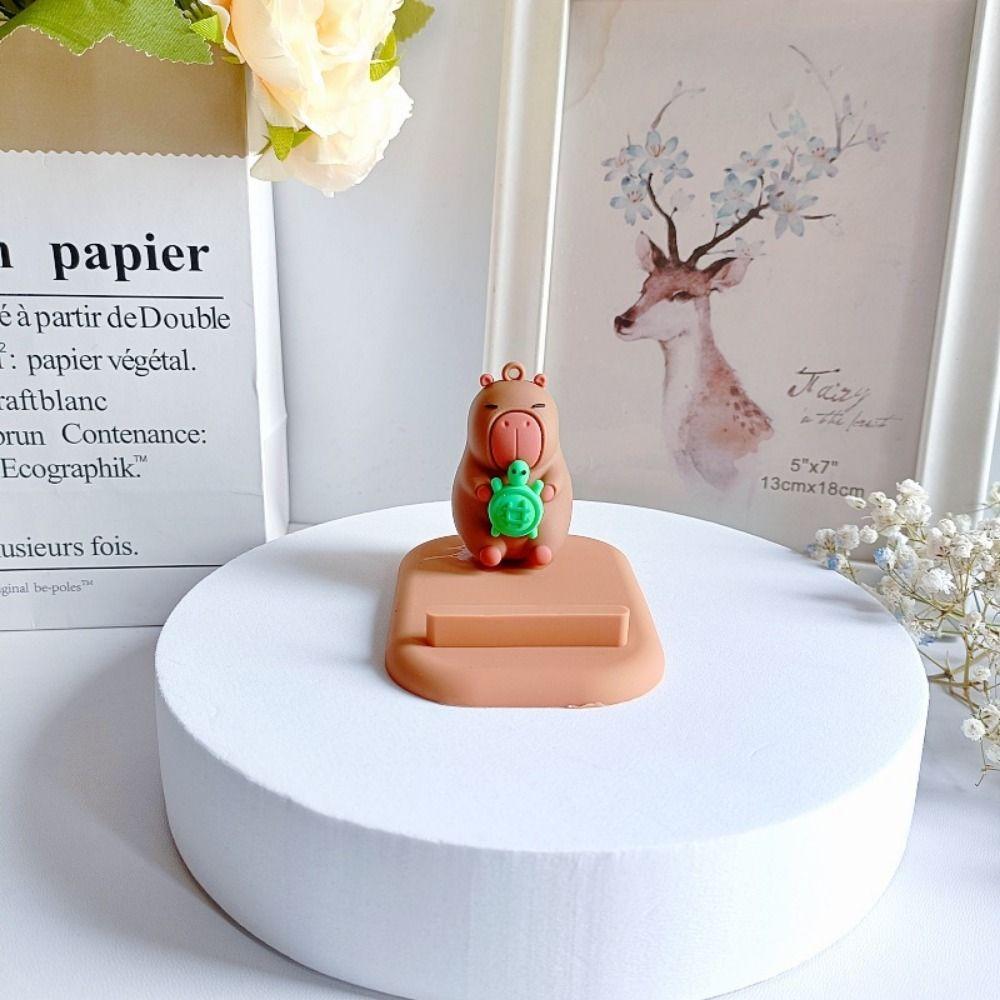 Держатель телефона в виде животного Капибара из ПВХ, настольный кронштейн для мобильного телефона, подставка для телефона в виде дельфина, смартфон