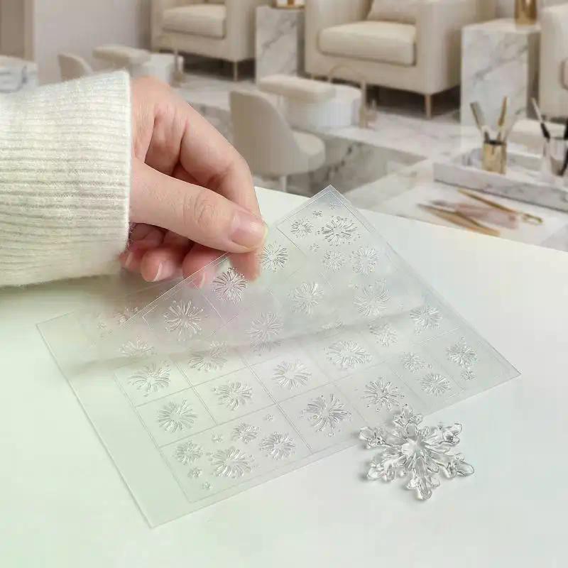 Hollow Fashion French Nail Stickers Transparent Spray-painted Nail Art Accessories Simple Heart-shaped Butterfly Nail Stickers