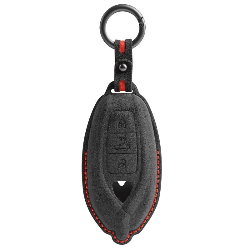 Car Key Case Cover Shell Fob for Lamborghini Urus Huracan Aventador Car Key Cover Luxury Italy Suede Car Key Protection Shell ZZ555