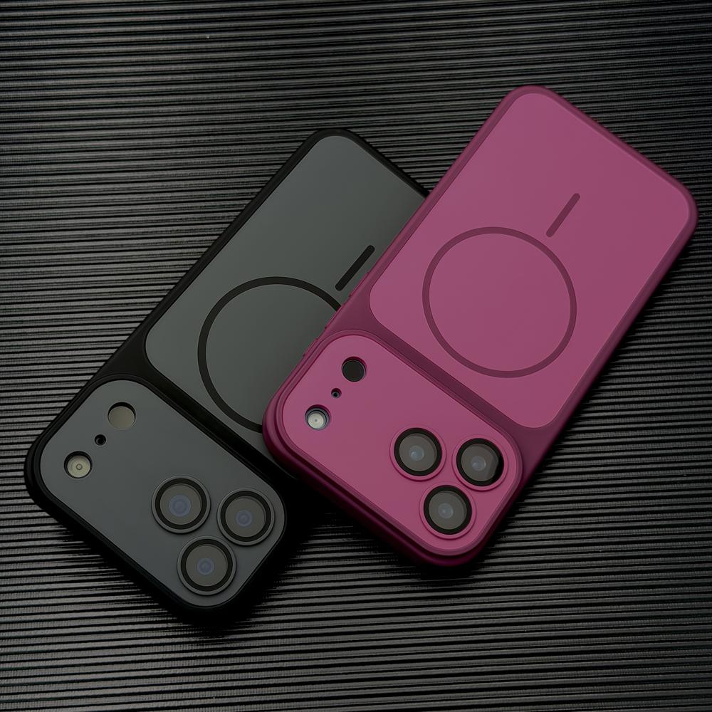 Роскошный матовый чехол для iPhone 18 17 16 15 14 13 12 11 Pro Max 18Pro 17Pro Mag Для зарядки MagSafe Безопасный Мягкий чехол Жесткая задняя крышка
