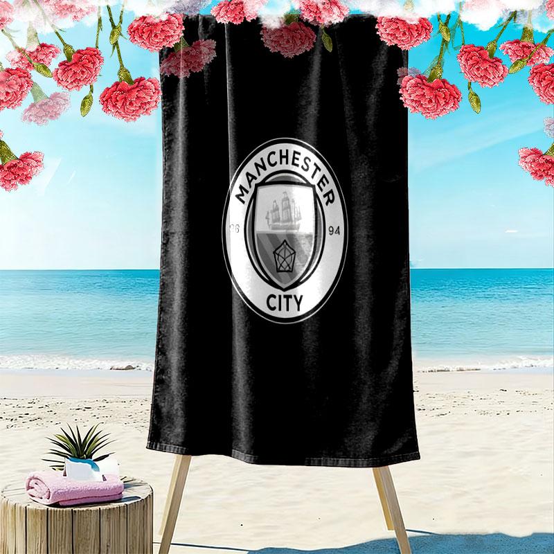 Loud MCFC Chants Print Beach Towel, Large Soft Quick Dry Towel for Beach Camping Swimming