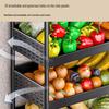 3-ярусная напольная кухонная полка для хранения с корзинами