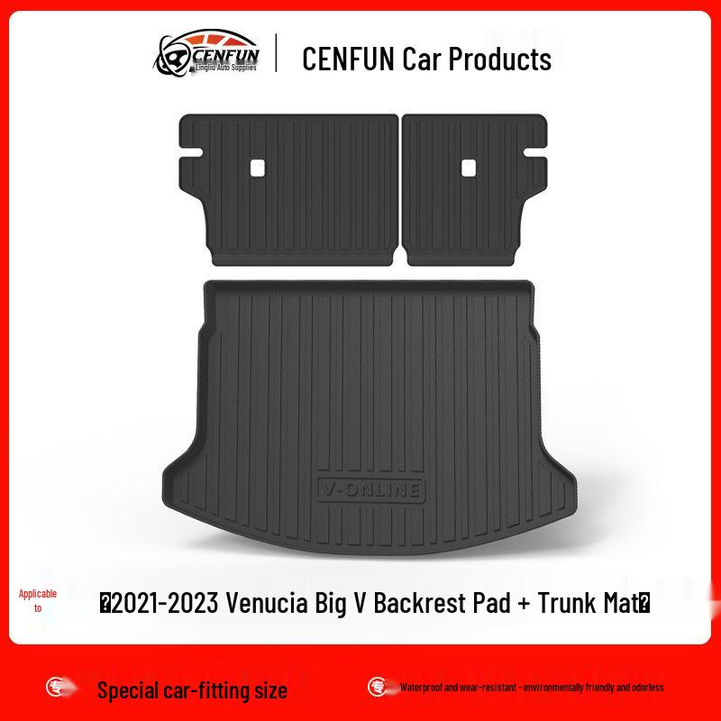TPE Eco-Friendly Odorless Trunk and Backrest Mat for 2021 Venucia Big V/DD-i