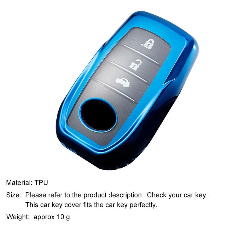 Чехол для ключа из ТПУ Держатель для ключа Чехол для ключа Для Toyota Hilux Fortuner Land Cruiser Prado Camry Coralla Crown RAV4 Highland LC TLK Yaris