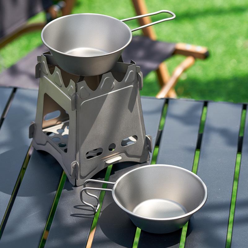 Portable Pure Titanium Sherpa Folding Bowl for Camping and Picnics