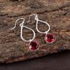 Pink Rubellite Gemstone 925 Sterling Silver Jewelry Handmade Boho Earrings 1.90" EE-19-10