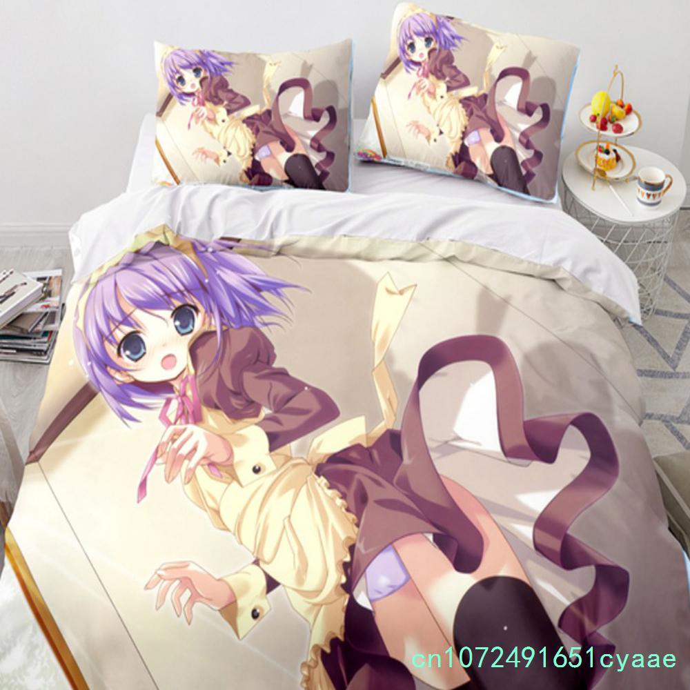 Комплект постельного белья для косплея Kotori Itsuka Аниме Date A Live Костюм Комплект пододеяльника Двуспальный Кинг Полуторный Размер Постельное белье для мальчиков и взрослых Подарок