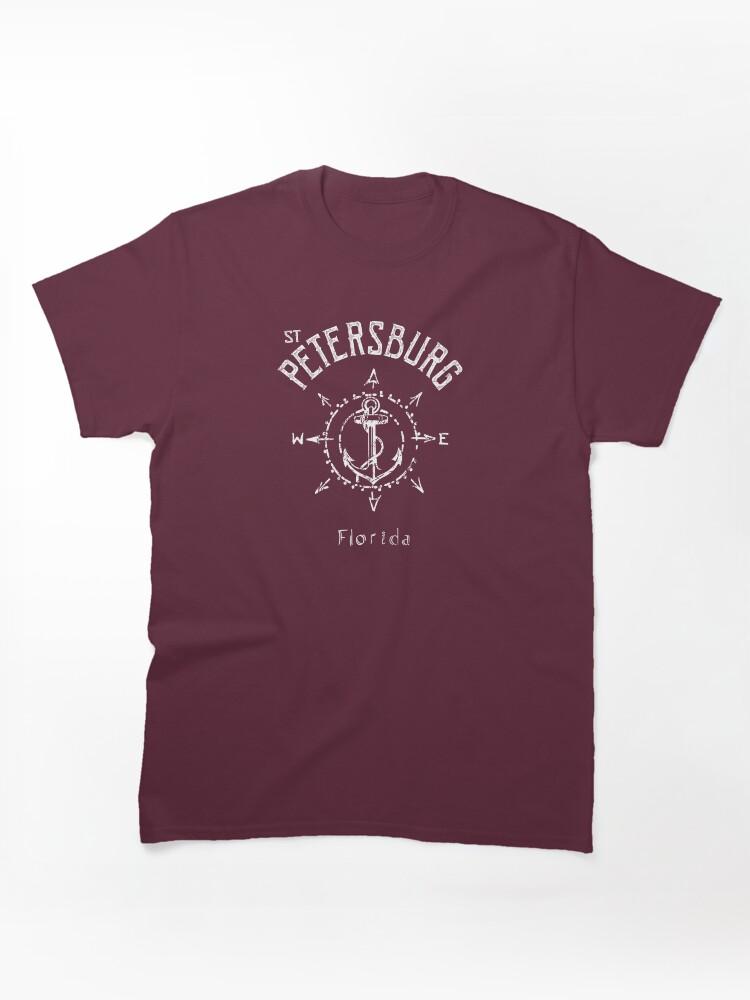 Windro St. Petersburg Florida, FL Nautical Compass Rose, Lazy Tide Vibe, Sailing Sailboat Anchor Souvenir Classic Unisex T-Shirt