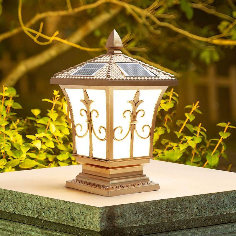 New Chinese Style Outdoor Solar Pillar Light