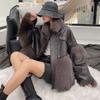 Imitation Fox Fur Jacket Women's Winter Clothing New Loose and Thin Short Stand-up Collar Plush and Cotton Coat