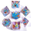 Игральные кости Liquid Core Quicksand Resin DND, игральные кости Sharp Edge Dungeons and Dragons Polyhedron для ролевых игр RPG Explorer Magic