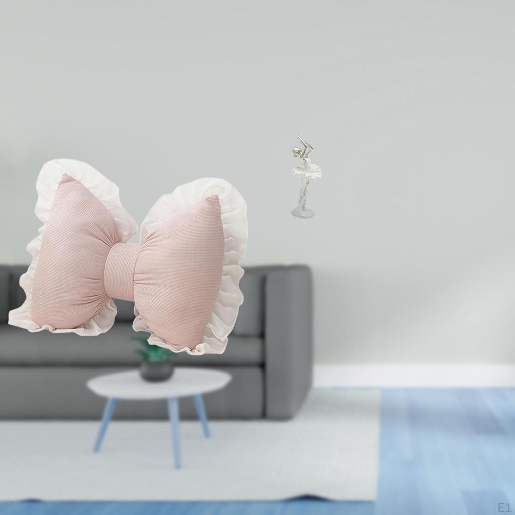 Подушка с бантом балерины Современное искусство для дивана Удобная прикроватная скульптура Креативное украшение танцующей девушки