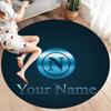 SSC Napoli Custom Name Round Area Rug,Carpet Rug for Living Room Bedroom Sofa Playroom Decor,Non-slip Floor Mat