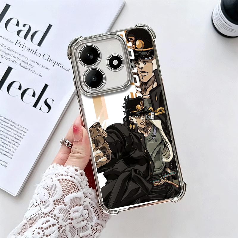Мягкий чехол для телефона с дизайном из аниме JoJo Adventure для Xiaomi Redmi Note 14 15 Pro Plus 13 12 11S 11T 5G 10 9S 9 Покрытие Защита от падения Fund
