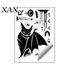 Removable Glass Clings Halloween Static Sticker, with Witch/Ghost/Castle/Bat Horror Silhouette Patterns, Durable PVC Ghostly Ornaments Wall