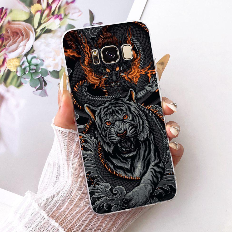 Прозрачный Чехол Для Samsung Galaxy S8 Plus SM-G955F Для Samsung S8+ Чехол Роскошная Корона Буквы A-Z 2D Плоский Рисунок Мягкий Чехол Для Телефона