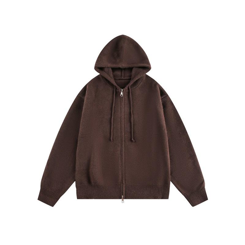 Unisex Oversized Knit Cardigan Hooded Sweater Casual Loose Fit Wear Teens Adults