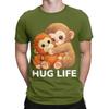 Classic Funny 100 Cotton Tshirt Cute Monkey Hugging Plush Tops Tees For Unisex