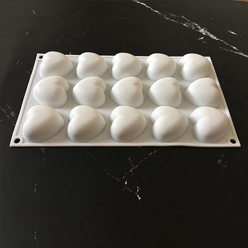 1 шт. 15-гнездные силиконовые формы для торта, мини-формы в форме сердца для романтики, сделай сам, формы для выпечки, десертов, муссов, украшения, инструменты для выпечки