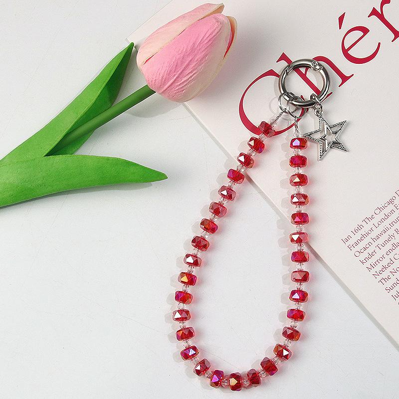 Luxury High-End Beaded Mobile Phone Chain Universal Phone Anti Loss Lanyard For Women Girls Keychain Pendant