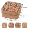 Винтажная пробковая шкатулка-органайзер для ювелирных изделий Bohemia Portable Earrings Storage Box Flowers Retro Collar Storage Case Display Travel