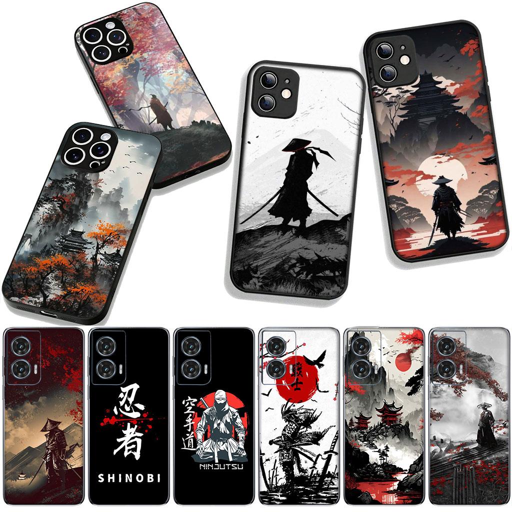 Чехол для Apple iPhone 17 16 11 Pro XS Max XR 6 7 8 Plus 16E SE 2020 Air 5 SE2 Чехол для телефона Япония Самурай Скелет Бусидо Ниндзя