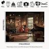 One vintage photography backdrop - vintage musical instrument decoration, nostalgic style decoration