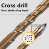 3-12mm Cross Hexagon Tile Drill Bits Set For Ceramic Carbide Glass Metal Alloy Cross Tile Drill Bit Set Drilling Tools
