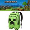 Зеленый рюкзак Minecraft Creeper для школы, путешествий и других целей, большая вместимость, прочный материал Оксфорд