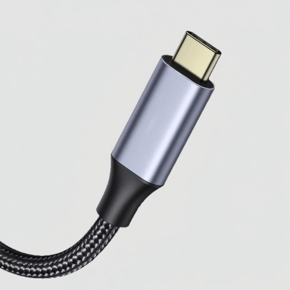 Male To Female Type-C Extension Cable USB C 3.1 4K 60Hz Type-C Extension Date Line Braided Shell PD 100W Video Extension Cable