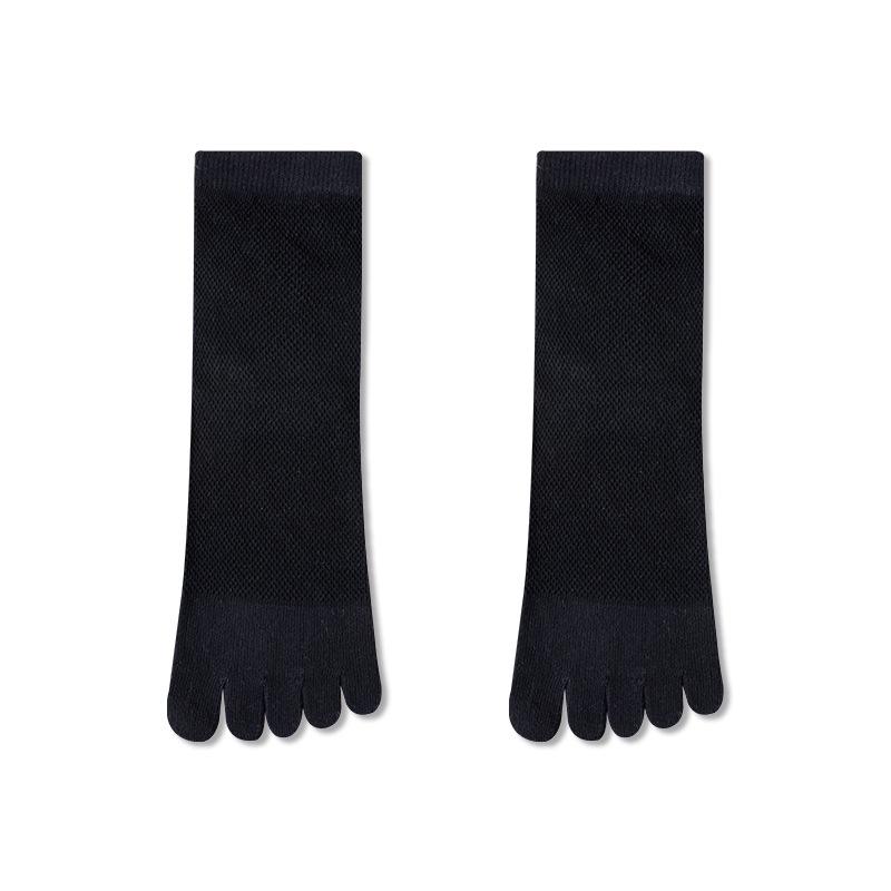 Women's Antibacterial Split-Toe Mid-Calf Socks - Breathable, Deodorant, Sweat-Absorbent Cotton for Summer