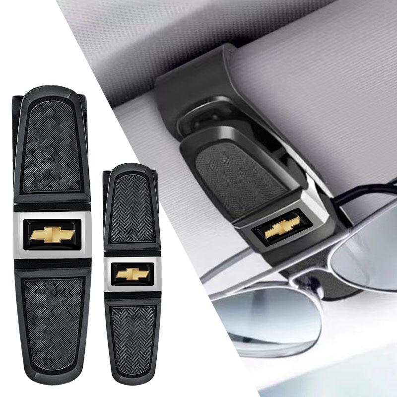 AABHJ1 Car Sun Visor Glasses Box Universal Sunglasses Clip Card Ticket for Chevrolet Aveo Silverado Camaro Trax Blazer Cavalier Onix
