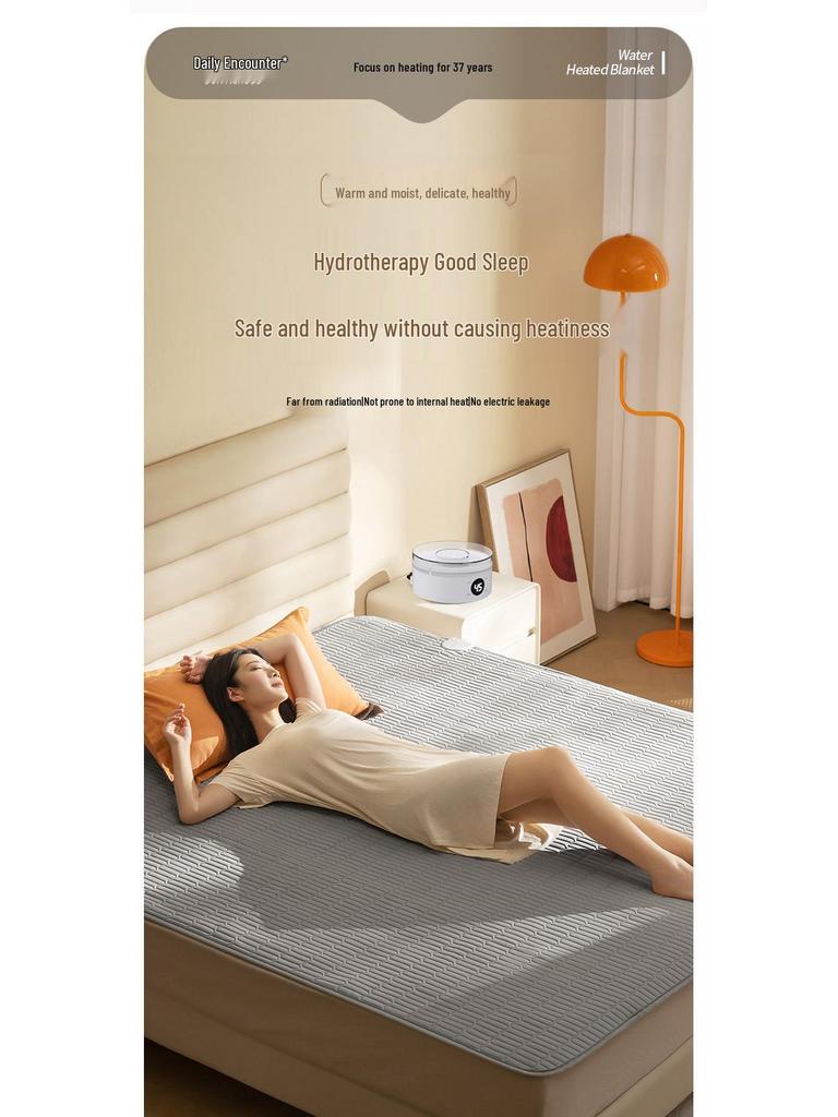 Hydronic Electric Blanket 2024: Heated, Dehumidifying, Mite-Removing, Washable for Single Beds