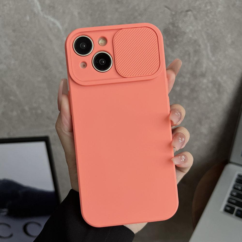 Ударопрочный чехол из жидкого силикона для iPhone 17 15 13 12 16 14 Pro Max XS X XR 7 8 Plus SE3, матовый чехол со шторкой для камеры