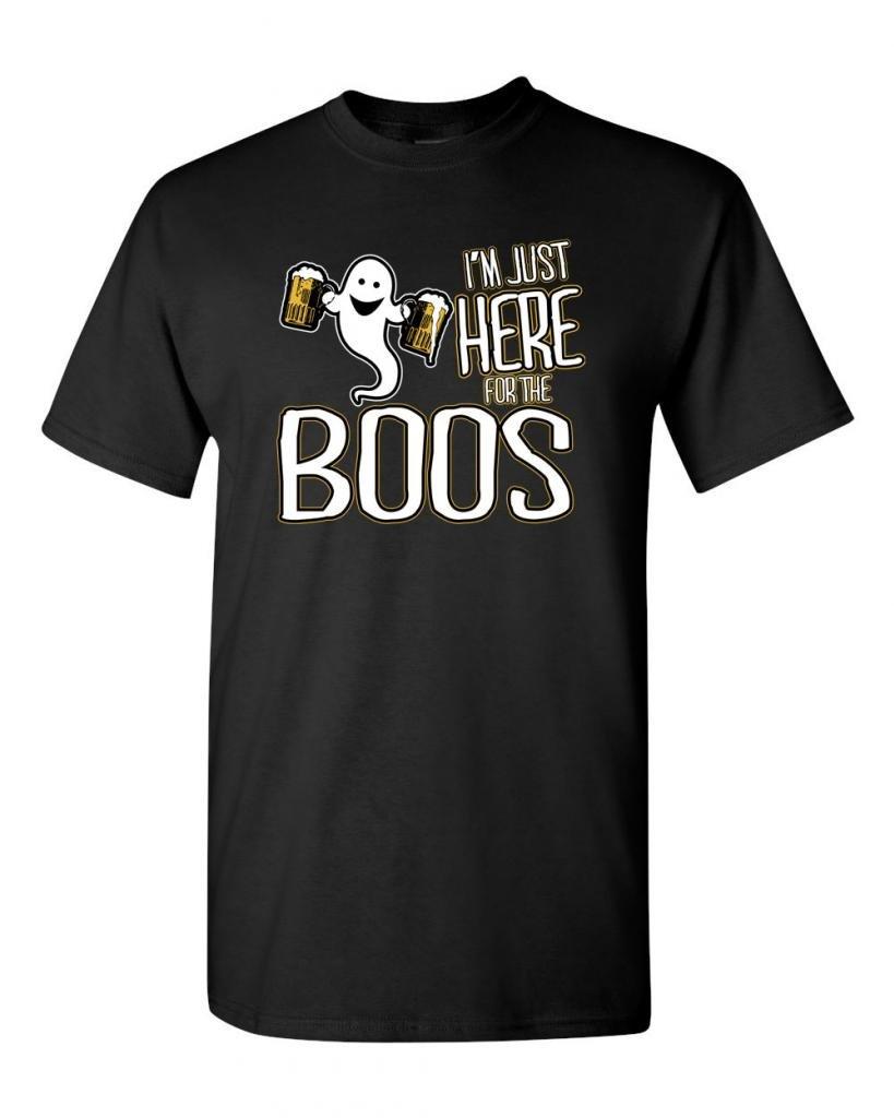Im Just Here for The Boos Funny Halloween Drinking Adult DT TShirt Tee