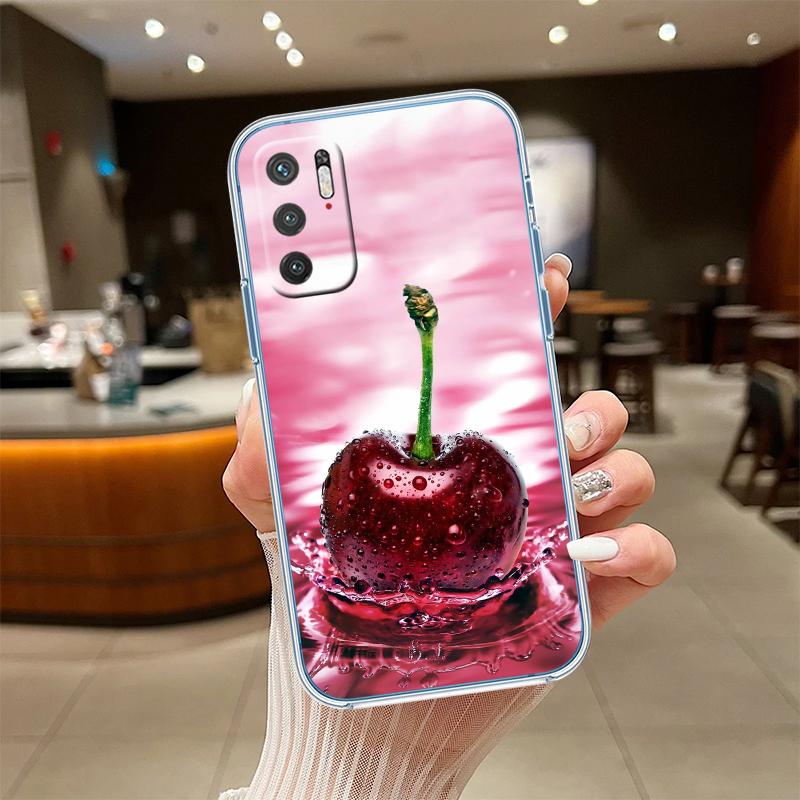 UP21 Cherry summer fruit Transparent Phone Case for Samsung Galaxy A04 A04S A14 A23 A34 A54 M23 M33 M52 M53