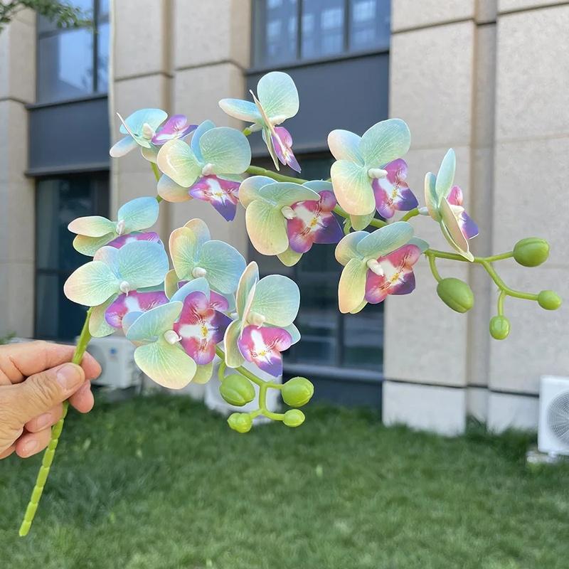 Phalaenopsis Artificial Flowers Fake Lifelike Mini Orchid Flower Stems for Wedding Event Home Decor