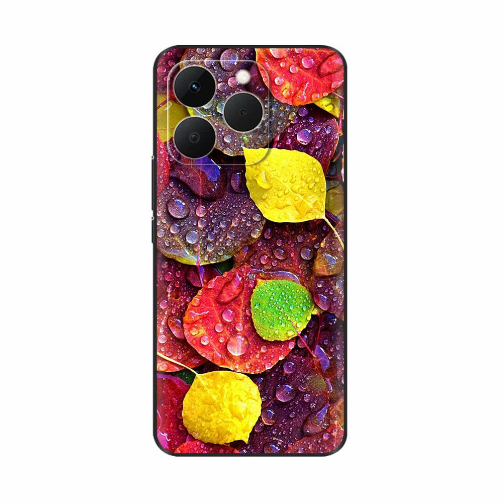 Для Realme 15T 5G Чехол Мягкий Силиконовый Бампер Мультяшный Цветок Череп Рисунок Задняя Крышка Для Oppo Realme 15T 15 T Чехлы Для Телефона Funda