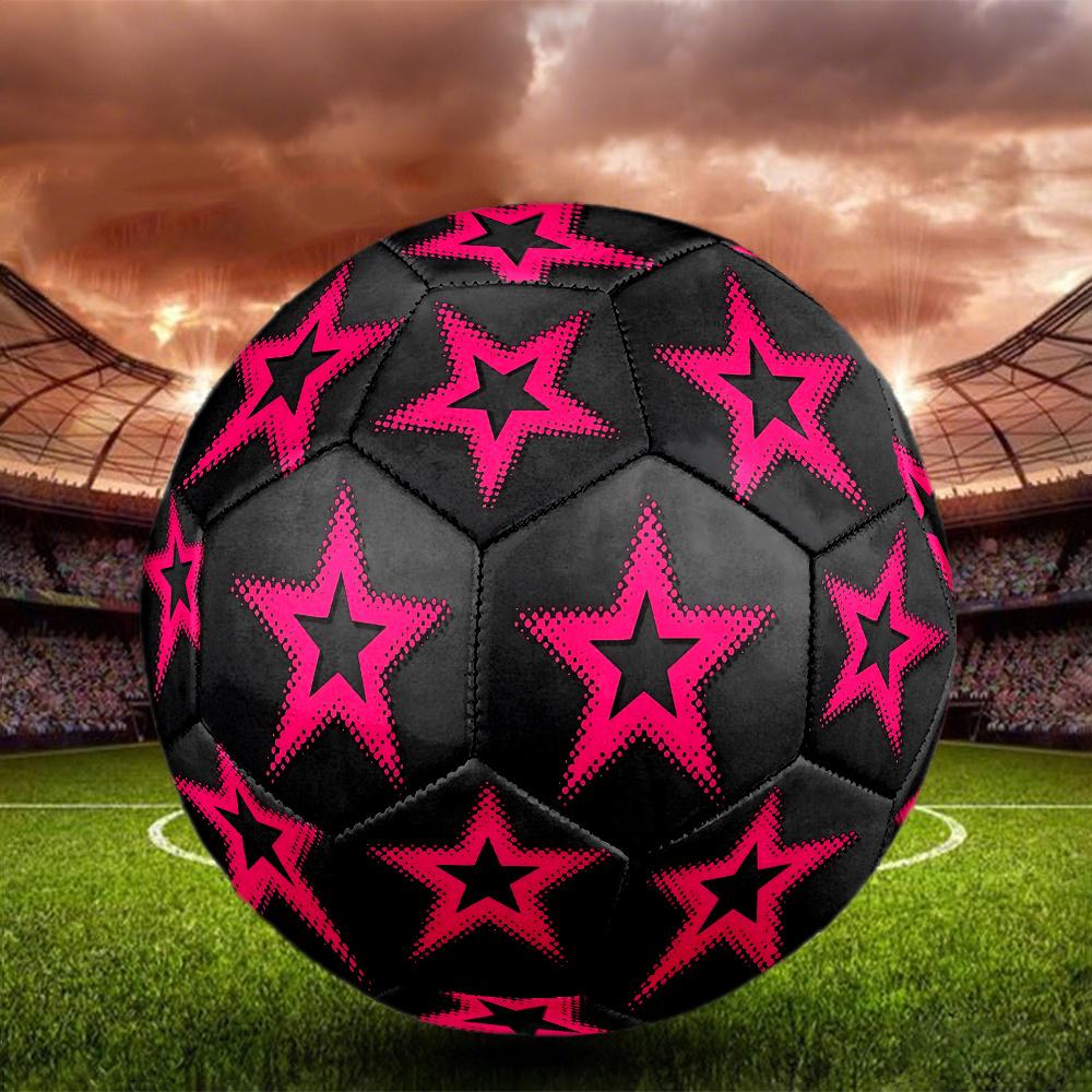 1PC Neon Star Soccer Ball Size 5 Football Machine Sewn Indoor/Outdoor Universal Football Gift W51
