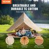 VEVOR Canvas Bell Tent, 4 Seasons 4 m/13.12 ft Yurt Tent, Canvas Tent for Camping with Stove Jack, Breathable Tent Holds up to 6 People
