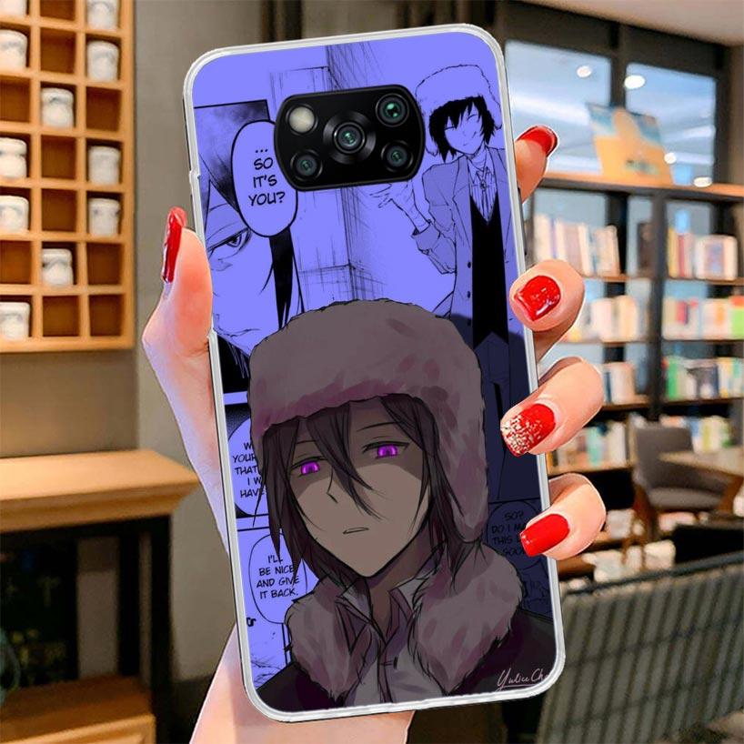 Чехол для телефона с обложкой манги Bungo Stray Dogs для Xiaomi Poco F7 Ultra X7 X6 X5 Pro M7 Redmi 15C 15 13C 13 12C 12 10C 10 9A 9C 9T 9 Sh