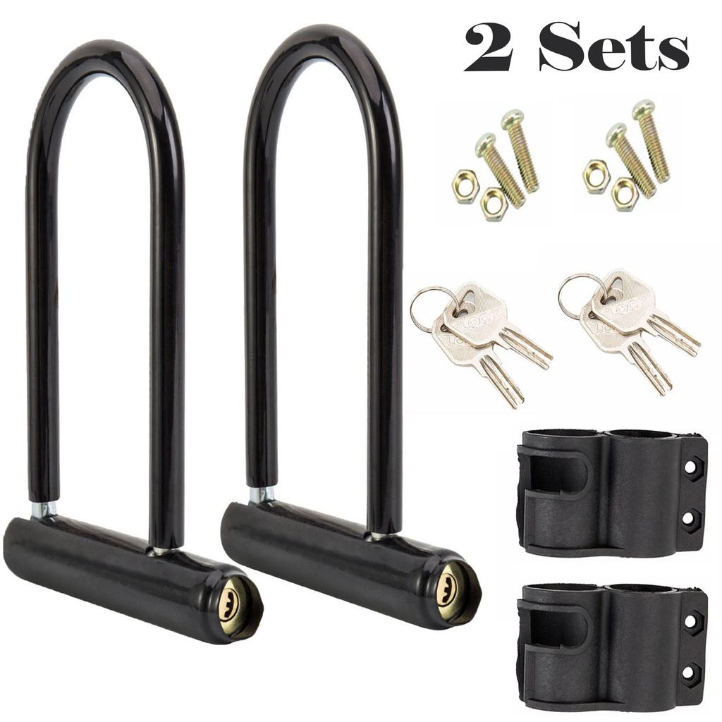 Bicycle U Lock Durable Metal MTB Road Bike Padlock Anti-theft Safety Lock Mounting Bracket Motorcycle E-Bike Cycling Accessories