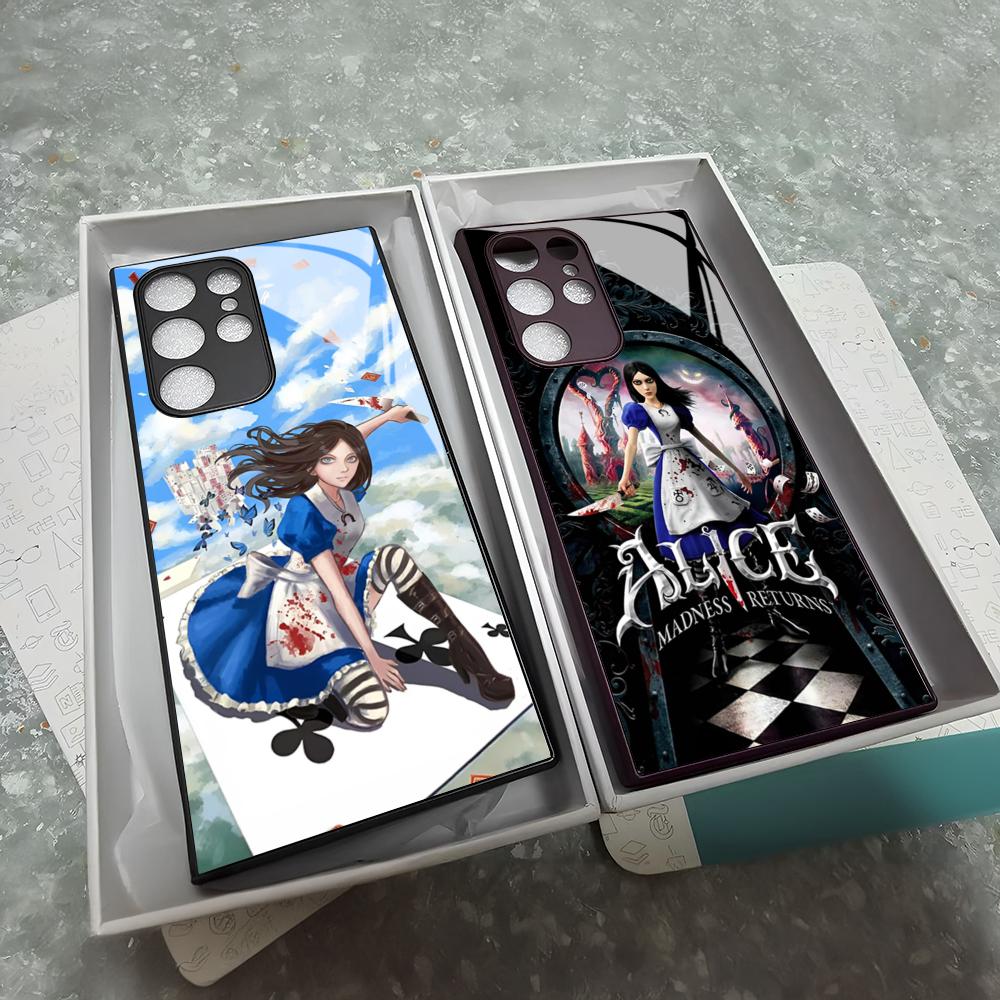 Чехол для телефона Alice Madness Returns для Samsung Galaxy S25 S24 S23 S22 S20 S21 Note20 Ultra Plus Edge Fe Цветной Серебристый Co