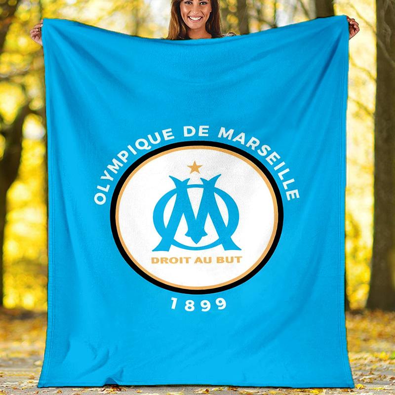 1pc Marseille Theme Blanket - Digital Print, Polyester, Cozy for All Seasons, Perfect for Outdoor, and Travel