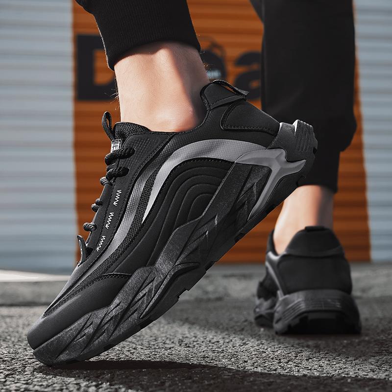 Повседневная мужская обувь на толстой подошве, новая модель, корейский тренд, универсальная, в старомодном стиле, трендовая подошва, амортизация, удобная, спортивная