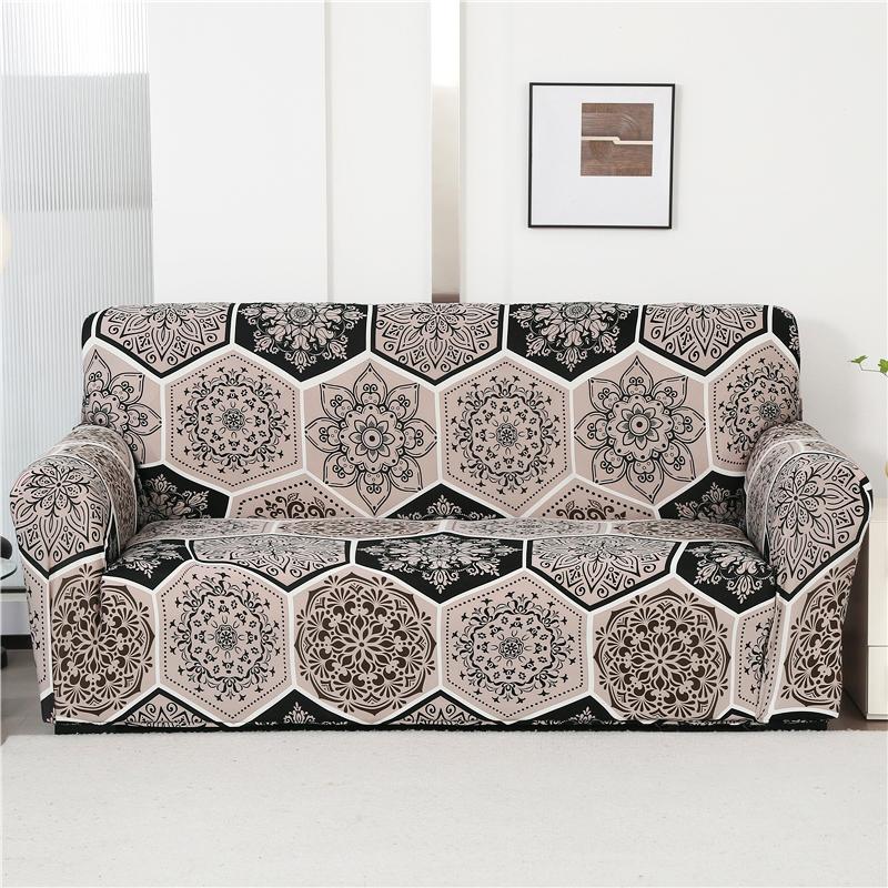 Printed Stretch Sofa Couch Cover for Living Room L Shaped Combination Chaise Sofa Slipcover Home Decor 1/2/3/4 Seats Removable