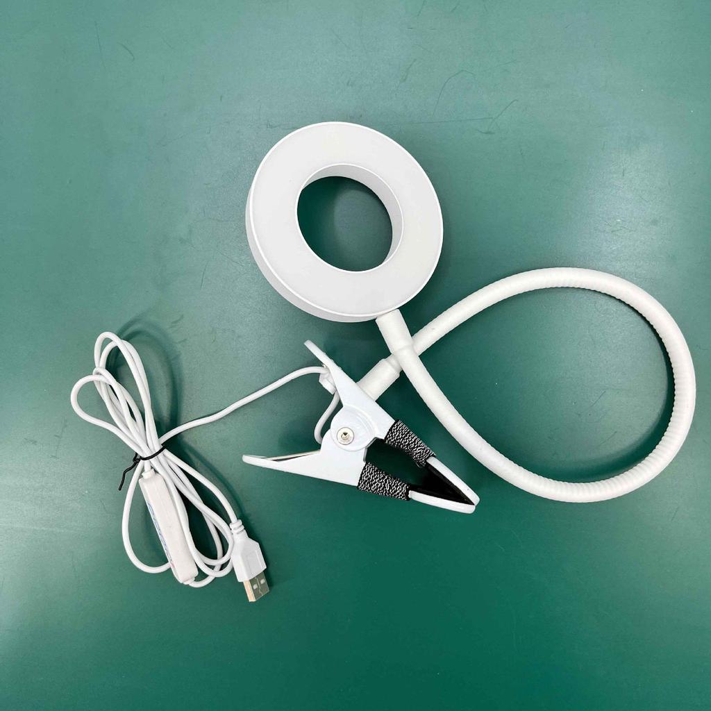 4-Inch Ring Beauty Magnifying Mirror with Clip Light for Makeup, Eyebrow Tattoo, and Fill Light.